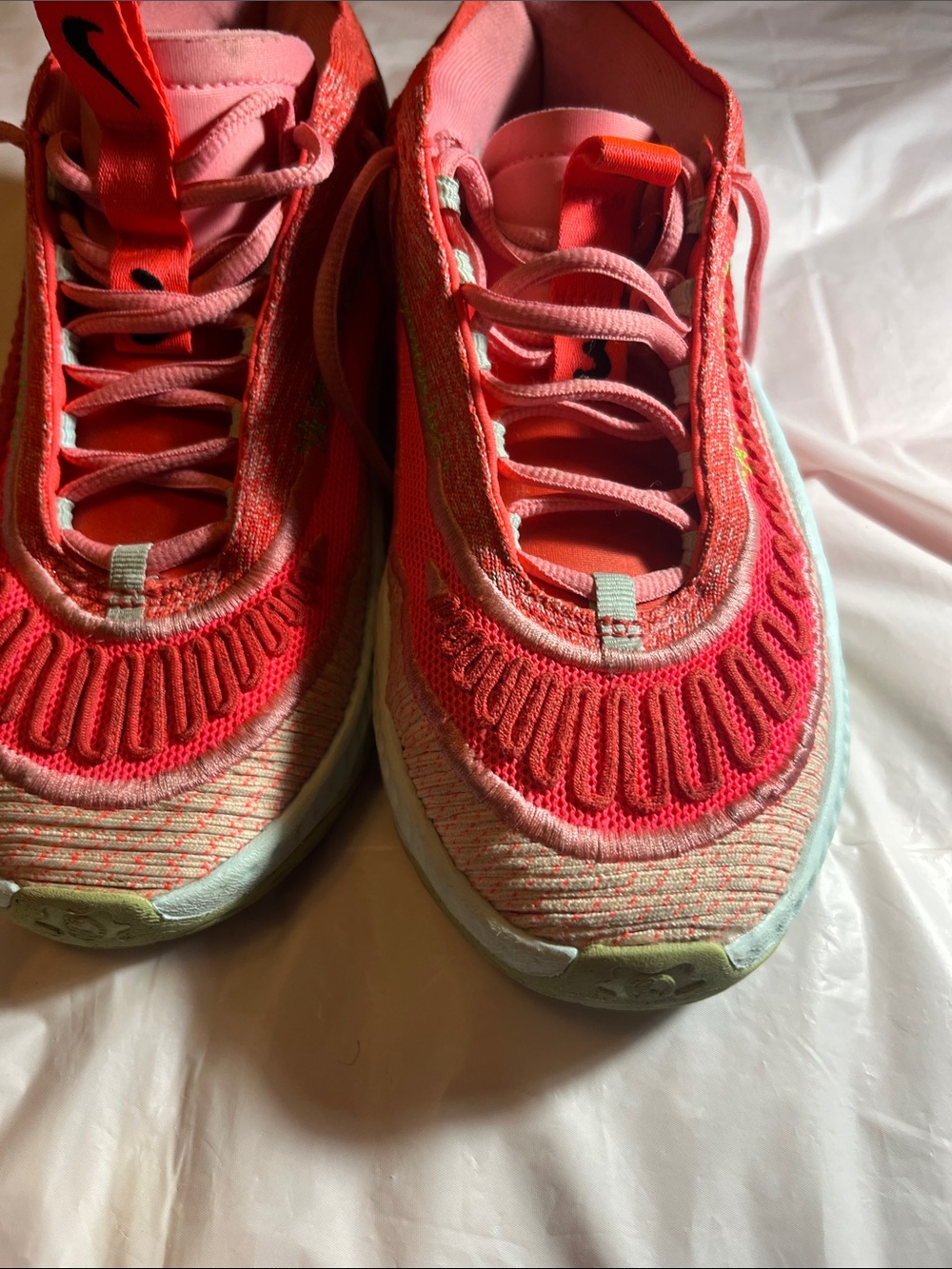 Nike Kids Coral and Pink Knit Sneakers